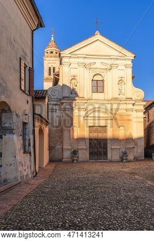 Facade Of The Chiesa Di San Rocco, A Baroque Church In Sabbioneta, Lombardy, Italy