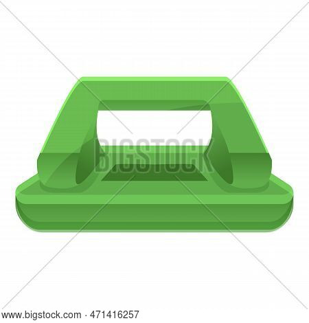 Green Hole Puncher Icon. Cartoon Of Green Hole Puncher Icon For Web Design Isolated On White Backgro