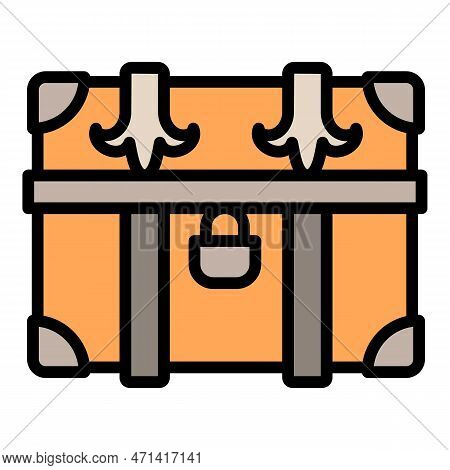 Old Dower Chest Icon. Outline Old Dower Chest Icon For Web Design Isolated On White Background