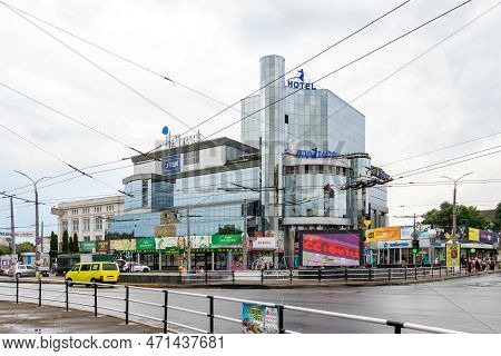 Ukraine, Khmelnytskyi, October 2022. Lybid Plaza Shopping Center And Hotel In Khmelnytskyi