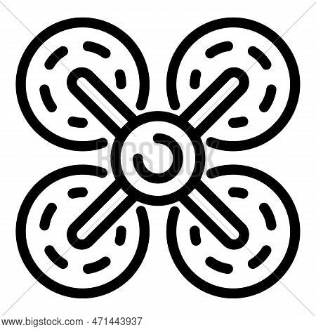 Multirotor Drone Icon. Outline Multirotor Drone Icon For Web Design Isolated On White Background