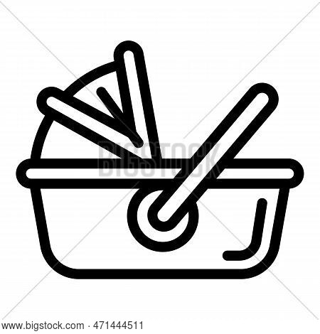 Travel Baby Pram Icon. Outline Travel Baby Pram Icon For Web Design Isolated On White Background
