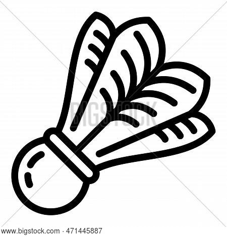Bird Shuttlecock Icon. Outline Bird Shuttlecock Icon For Web Design Isolated On White Background