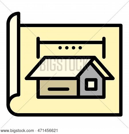 Architect Cabana Project Icon. Outline Architect Cabana Project Icon For Web Design Isolated On Whit
