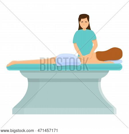 Smiling Care Massagist Icon. Cartoon Of Smiling Care Massagist Icon For Web Design Isolated On White