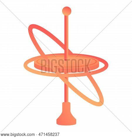 Balance Gyroscope Icon. Cartoon Of Balance Gyroscope Icon For Web Design Isolated On White Backgroun