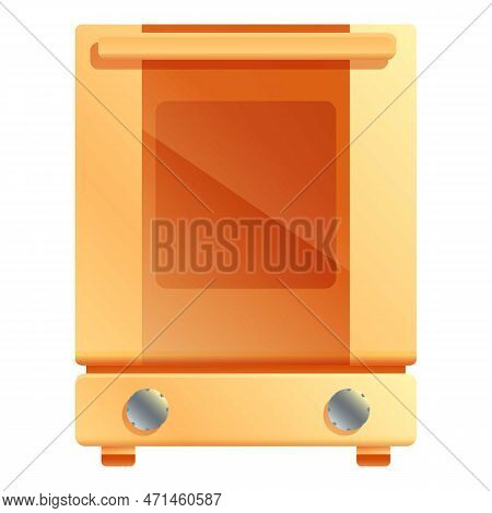 Red Convection Oven Icon. Cartoon Of Red Convection Oven Icon For Web Design Isolated On White Backg