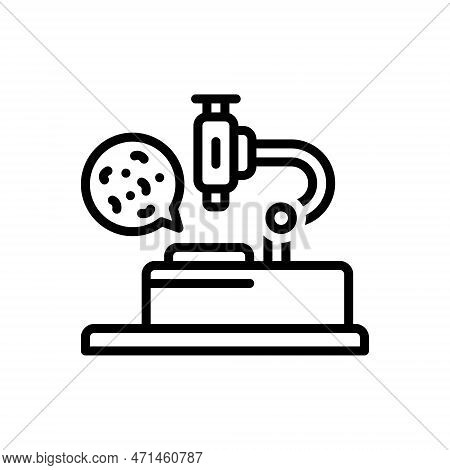 Black Line Icon For Clarity Lucidity Legibility Clearness Accuracy Purity Microscope Scientific