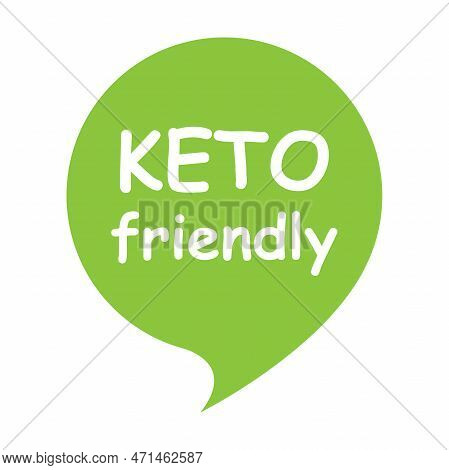 Keto Friendly Diet Healthy Food Label Icon Vector For Graphic Design, Logo, Website, Social Media, M