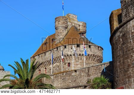 Saint Malo, France - September 3, 2019: This Is The Donjon Of The Castle Of The Duchess Anna, Toweri