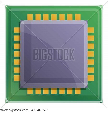 Quantum Processor Icon. Cartoon Of Quantum Processor Icon For Web Design Isolated On White Backgroun
