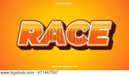 Editable 3d Text Effect, Text Effect Style, Editable Text Effect Template, Race Text Effect