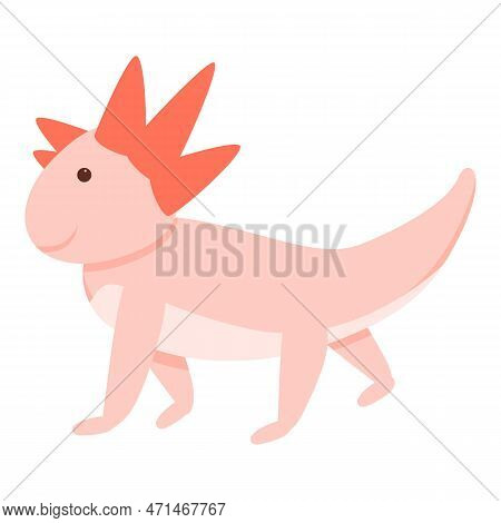 Axolotl Icon. Cartoon Of Axolotl Icon For Web Design Isolated On White Background