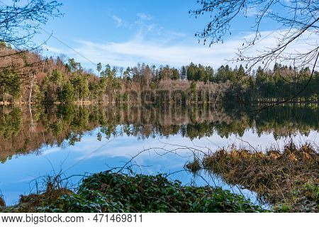 Lake Tuettensee On A Sunny Day In January