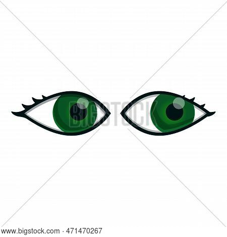Rolling Eyes Icon. Cartoon Of Rolling Eyes Icon For Web Design Isolated On White Background