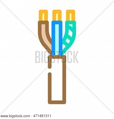 Nm Nonmetallic Cable Wire Color Icon Vector Illustration