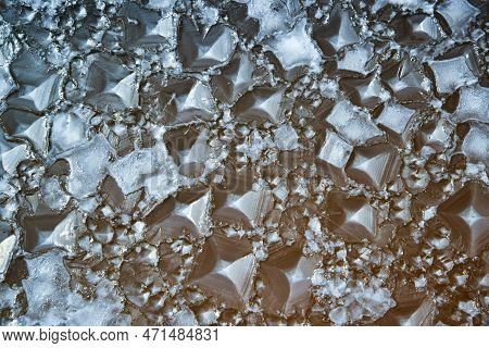Rectangular Crystals Of Self-precipitating Table Salt At The Bottom Of The Kuyalnik Estuary
