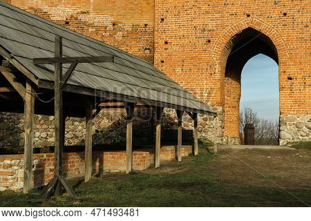 Czersk Polish February 12, 2023: The Inner Square Of The Castle Of The Mazovian Dukes In Czersk. Rui