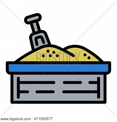 Kids Playground Sand Box Icon. Outline Kids Playground Sand Box Icon For Web Design Isolated On Whit