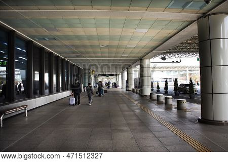 Exterior Architecture Building Of Gimhae International Airport For Korean People And Foreign Travele