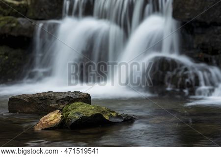 Beautiful Peaceful Landscape Image Of Scaleber Force Waterfall In Yorkshire Dales In England During 