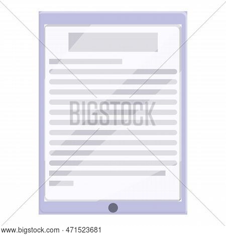 E-book Education Application Icon. Cartoon Of E-book Education Application Icon For Web Design Isola