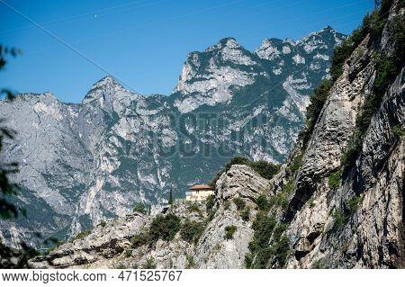 The Ruins Of Castel Penede Are Located In The Town Of Nago, Above The Resort Of Torbole, In The Nort