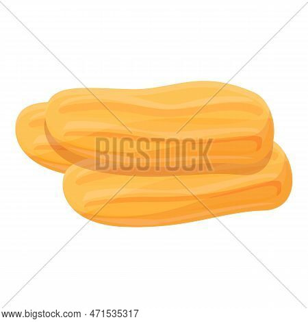 Turkish Eclair Icon. Cartoon Of Turkish Eclair Icon For Web Design Isolated On White Background
