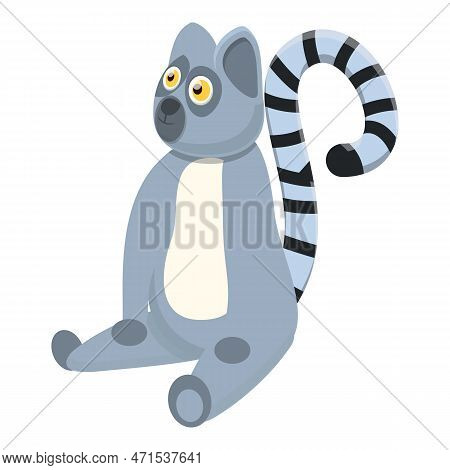 Lemur Primate Icon. Cartoon Of Lemur Primate Icon For Web Design Isolated On White Background