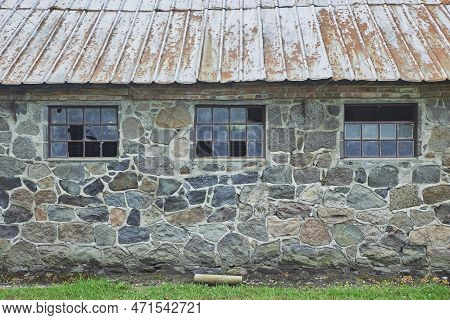 Ancient Abandoned Stone Building In The Evening Denmark