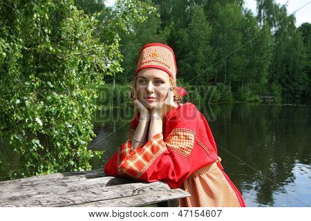 Portret młodej kobiety, piękne