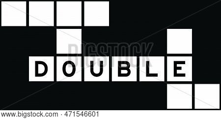 Alphabet Letter In Word Double On Crossword Puzzle Background