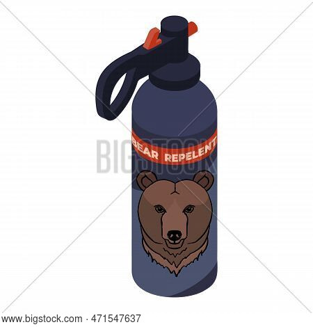 Bear Repelent Icon. Isometric Of Bear Repelent Icon For Web Design Isolated On White Background