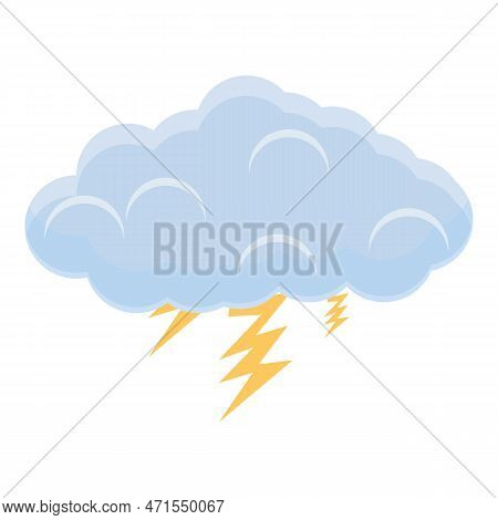 Thundercloud Icon. Cartoon Of Thundercloud Icon For Web Design Isolated On White Background