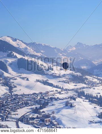 View Of The Valley From A Balloon At Ballooning Festival. Taken At 42nd International Balloon Festiv