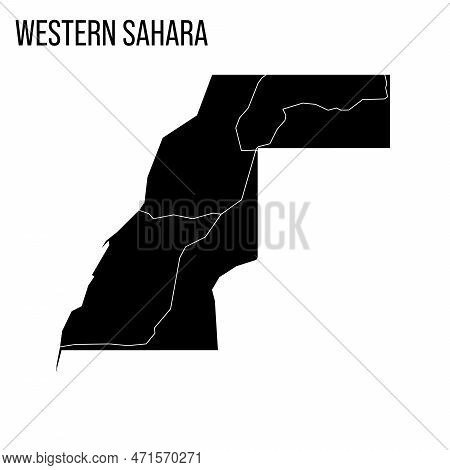 Western Map Of Land Divided Between Morocco And Sahrawi Arab Democratic Republic By Moroccan Western