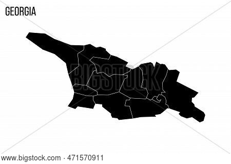 Georgia Political Map Of Administrative Divisions - Regions And Autonomous Republics Of Abkhasia And