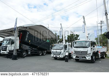 Pasay, Ph - Feb 11 - Foton Boom Trucks At Foton Big Show On February 11, 2023 In Pasay, Philippines.