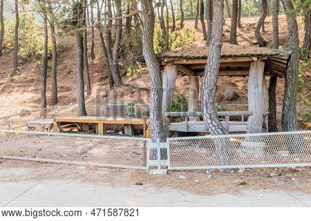 Dilapidated Picnic Pavilion Fenced Off