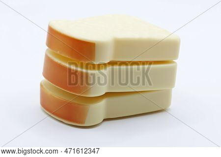 Three Sharable Toy Slices Of Bread At My Home