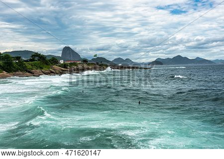 Arpoador Beach, Devil's Beach, Ipanema District Of Rio De Janeiro Brazil, South America.