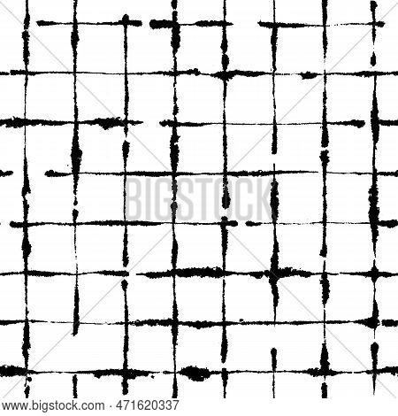 Light Inky Windowpane Pattern On Blotting Paper