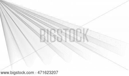Wave Line Background With Smooth Shape. Beautiful Wavy Line On Background. Horizontal Banner Templat