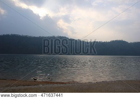 Italy, Trentino Alto Adige: Foreshortening Of Levico Lake.