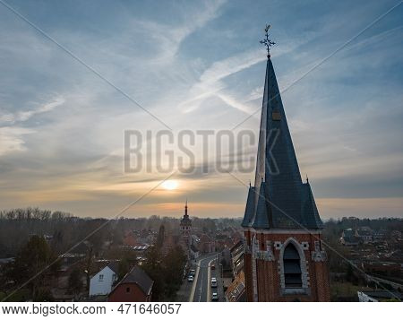 Emblem, Ranst, Belgium, 15th Of February, 2023, Sint-gummaruskerk, Church Of Saint Gummarus, In The 