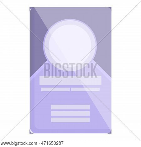 Id Card Badge Icon. Cartoon Of Id Card Badge Icon For Web Design Isolated On White Background