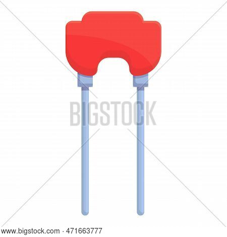 Resistor Icon. Cartoon Of Resistor Icon For Web Design Isolated On White Background