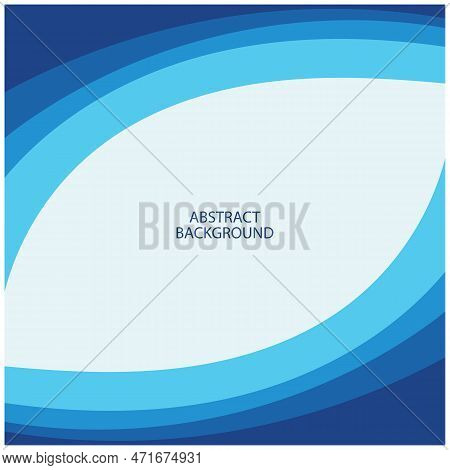 Blue Wave Vector Abstract Background Flat Design Stock Illustration