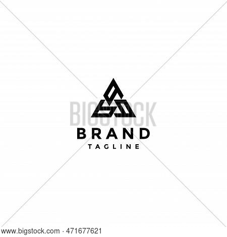 Minimalist Triple Letter B Logo Design. Three Letter B Logo Design.