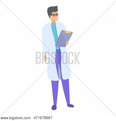 Chemist Scientist Icon. Cartoon Of Chemist Scientist Icon For Web Design Isolated On White Backgroun